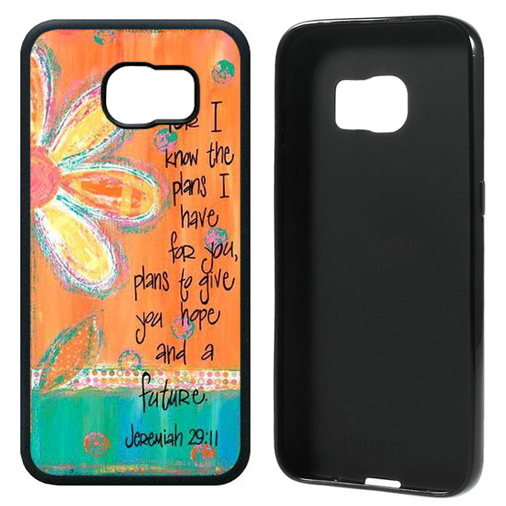 Bible Verse ,Vintage floral. For I know the plans I have for you. Plans to give you hope and a future. Jeremiah 29 11 Case for Samsung Galaxy S6